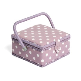 HobbyGift MRS/121 | Small Sewing Basket Mauve Spot Design