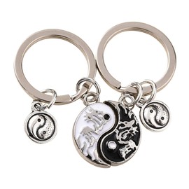 Baluue 1 Pair Keychain Matching Key Ring for Couples Girlfriend Unique Chinese for Anniversaries and Special Occasions