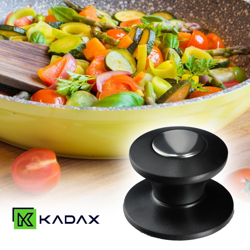 KADAX Pot Lid Handle, Plastic and Stainless Steel Fireproof Lid