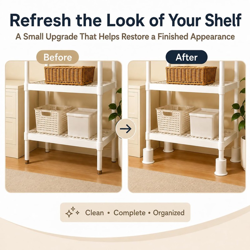 Replacement Feet and Caps Compatible with HDX Heavy Duty Shelving,