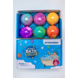 6-Pack Fun & Fizzy Bath Bombs for Teens – Vibrant Colors & Scents