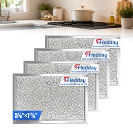 Hedday WB06X10608 Microwave Grease Filter Replacement 5.12 x 7.64 ", 4 Pack