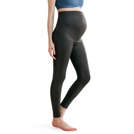 Momcozy Maternity Leggings Over The Belly Maternity Yoga Pants for Women Pregnancy Leggings Workout Pants Gray