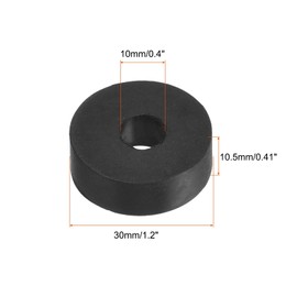 PATIKIL 4pcs 10mm Inner Diameter 30mm Outer Diameter Anti-Vibration Rubber Washers Damping Pad Mechanical Vibration Isolating Shock Absorber for HVAC Air Conditioner