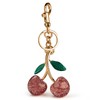 ERTUNA Glitter Cherry Bag Charm with Key Ring and Clip,