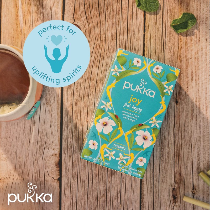 Pukka Herbs | Joy Organic Herbal Tea Box | Lemon,