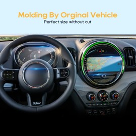 LFOTPP [Pack of 2] Compatible with Mini Cooper F55 / F56 / F57 Instrument Panel Navigation Touchscreen Protective Film Set, Nano 5H Scratch-Resistant Anti-Fingerprint Screen Protector GPS Film