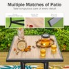 PHI VILLA Patio Bar Table, Outdoor Bar Height Bistro Table