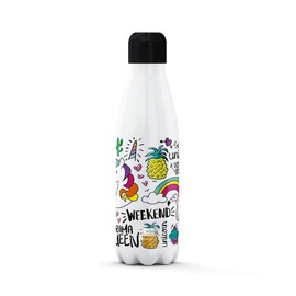 I-Drink Thermoflasche aus Stahl, doppelwandig, 350 ml, auslaufsicher, BPA-frei, RI01 (1 Einhorn)