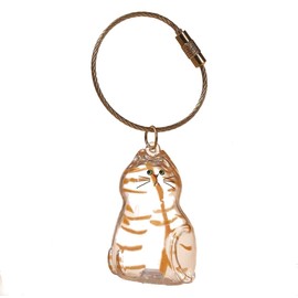 Xiao Man Cat Hair Storage Bottle Keychain – Portable Pet Hair Storage Memorial Keychain, Keepsake with Hidden Compartment, Cat Hair Storage Keychains for Loss Gift (Cat 6)