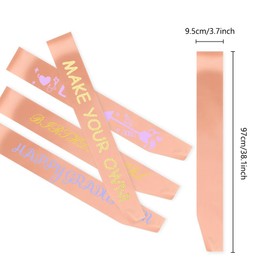 MDOZQ 12 Pcs Blank Sash Party Favors Plain Sash Pageant Sash Satin Sash Pink Clay Sash Sashes for Birthday, Wedding, Graduation, DIY, Beauty Pageant, Hen Party, Homecoming, Make Your Own Sash
