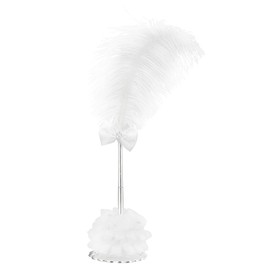 Wedding Pen, Feather Pen Wedding Feather Sign Pen with Mini Wedding Flower Basket Holder White Feather Quill Pen Ink Pen Cute Pens for Wedding Meeting Office Present Events Home