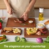3 Packs Bamboo Cutting Board Set with Non Slip Feet