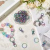 SUNNYCLUE 1 Box 75Pcs 25 Sets Swivel Clasp Hooks Rainbow