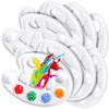 FANDAMEI Oval Paint Tray Palettes, 8 PCS Plastic White Paint
