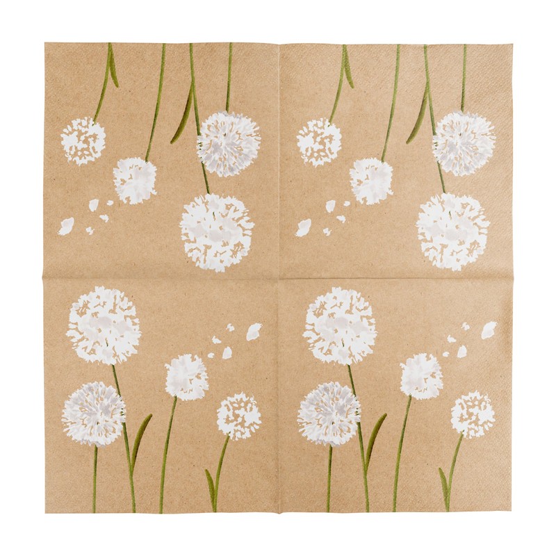 HEKU 30243-59: 100 napkins, 3-ply, ‘dandelion’, other