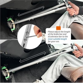 ‎OceanicEcho Handicap Driving Hand Controls for Disabled Drivers,Length Adjustable,Sil
