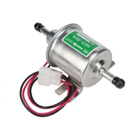 Electric Fuel Pump, Universal 24V Car Boat Electric Fuel Pump Inline Filter Petrol (Silver)