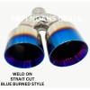 Papi Noah Dual 4" Twin Staggered BLUE BURN Exhaust Tip