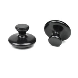MOMOQ 2 Pcs Mushroom Hot Massage Stones Basalt Rock Spa Massagers Stones for Women&Men Black