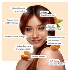 BotanyRoom® Almond Oil (50 ml) | Free from Colours and Preservatives | Face and Body | Massage | Hair Care and Scalp | Base Oil Under Makeup | Anti Ageing | Almond Oil Cold-Pressed