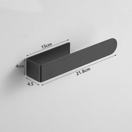 MOKIUER Towel Holder Hand Towel Holder for Bathroom Kitchen Wall,Adhesive Towel Bar Towel Ring,Stainless Steel, Black