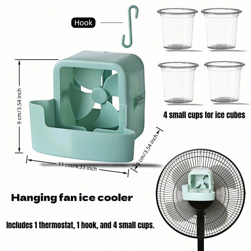 Portable Fan Cooling Attachment - No-Drill Ice Box Fan Cooler