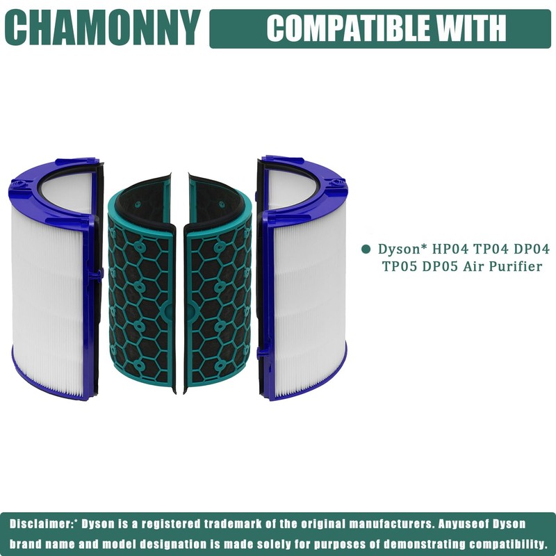 CHAMONNY TP04 Replacement Filter, Compatible with Dyson HP04 TP04 DP04