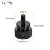 sourcing map 12pcs UNC6-32x6.5mm Knurled Thumb Screw Computer Case Threaded