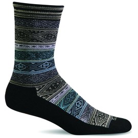 Sockwell Women's Boho Crew Sock, Black - S/M