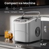 AGLUCKY Ice Makers Countertop with Handle,26.5Lbs/24H,9 Cubes in 6 Mins,2