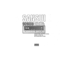 Sansui 9090DB Stereo Receiver Owners Manual