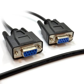 9-Pin DB9 Serial RS232 Null Modem High Speed Shielded Cable 3 m
