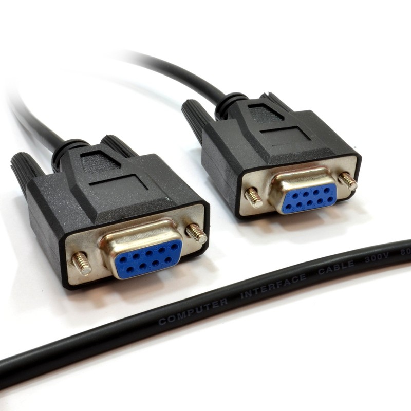 9-Pin DB9 Serial RS232 Null Modem High Speed Shielded Cable