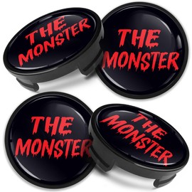 Biomar Labs Compatible with Ford Hub Caps, Wheel Caps, Wheel Hub Caps, Wheel Hub Caps, Wheel Hub Cover, 54 mm, 6M211003, Monster Red, CF 59