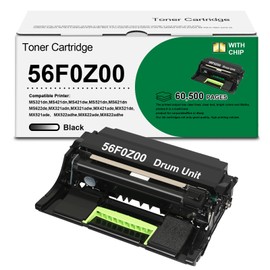 56F0Z00 Imaging Unit (High Yield, Black) with Chip 1-Pack Replacement for Lmk MS321dn, MS421dn, MS421dw, MS521dn, MS621dn, MS622de, MX321adn, MX321adw, MX421ade, MX521ade, MX522adhe, MX622adhe Printer