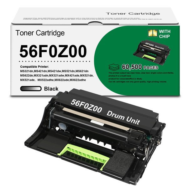 56F0Z00 Imaging Unit (High Yield, Black) with Chip 1-Pack Replacement