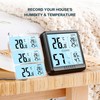 DOQAUS Indoor Thermometer Hygrometer Digital Thermo-Hygrometer 3.05 Inch Large LCD