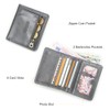 Contacts Genuine Leather Small Wallet for Women RFID Blocking Card