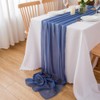 CHUQING Chiffon Table Runner Blue Table Runner Wedding Fabric Tulle