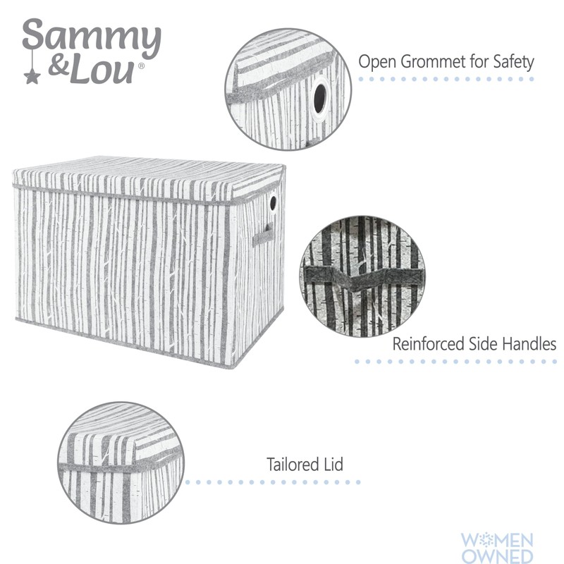 Sammy & Lou Collapsible Felt Soft Toy Box Toy Chest