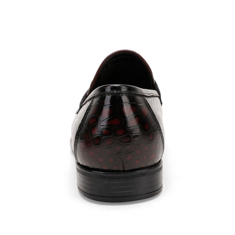 Men's Tassel Loafer, Classic Casual Dress Shoe, Wine Leather Tassel
