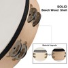 LIEKE Goatskin Tambourine 10 Inch Beechwood Hand Held Drum for