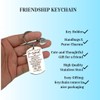 Zolivie Friendship Keychain with Cute Charm-Inspirational Friend Keyring-Best Friend key