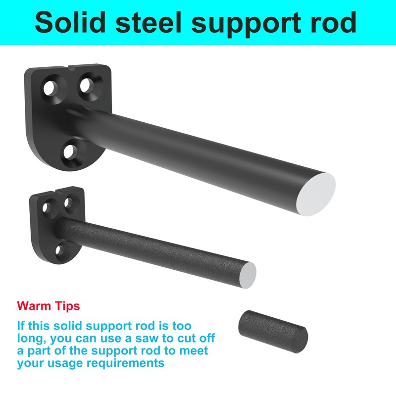 Neevolve Floating Shelf Bracket（1/4 Inch Thick 4 Pack, 10 Inch