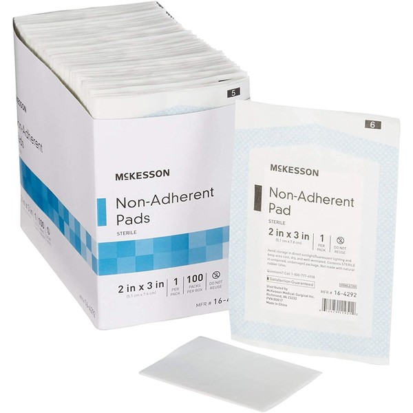 McKesson Sterile Non-Adherent Dressing Rectangle 2 x 3" 16-4292 1200 per Case