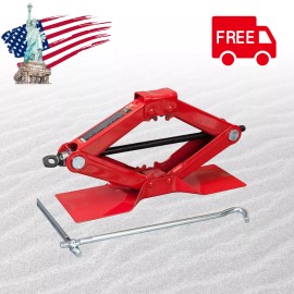 BIG RED 1.5 Ton Capacity T10152 Torin Steel Scissor Lift Jack Car Kit, Red