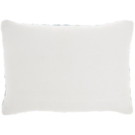 Mina Victory Outdoor Pillows Criss Cross Braids Turquoise 14" x 20" Throw Pillow