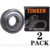 Timken 2PACK TIMKEN 6203-ZZ 17X40X12MM Double Metal Sealed Bearings