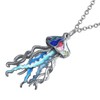 LONYOO Enamel Cute Jellyfish Necklace Pendant Fashion Jewellery Chain Zinc